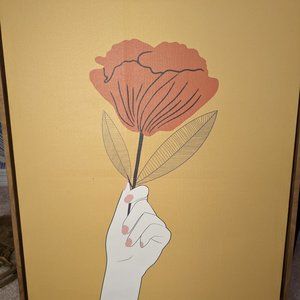 16" x 20" Hand Flower Framed Wall Canvas - Oris Eddu